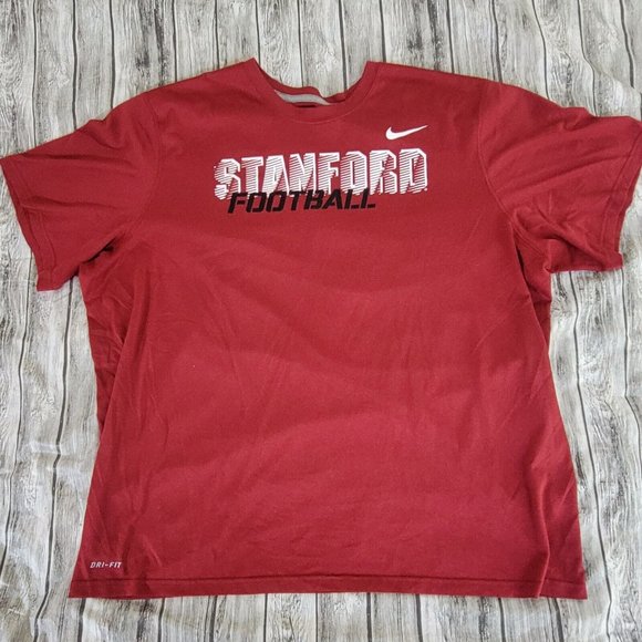 Nike Dri-Fit Stanford Football T-Shirt Team Issue NCAA Mens 2XL 23546X - Picture 1 of 10